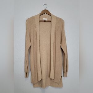 Universal Thread Beige Open-Front Knit Cardigan